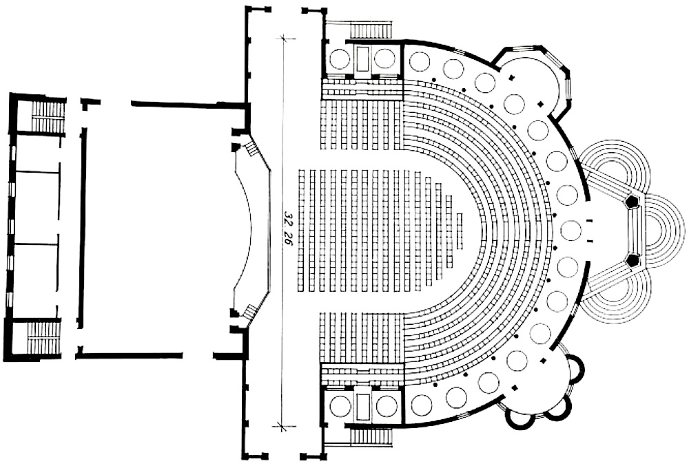 Click to enlarge Plan of Summer theatre